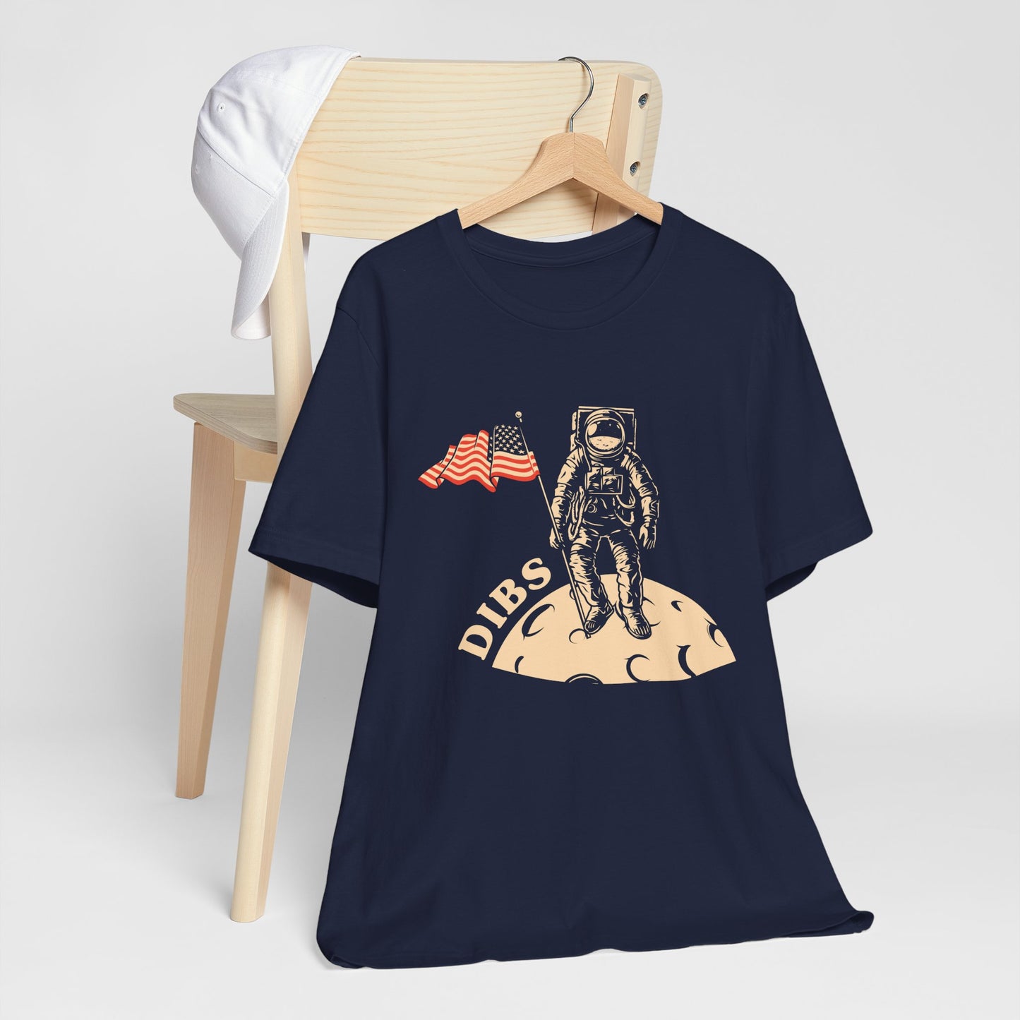 US, July 4th,  Astronaut Adventure Tee - DIBS on the Moon, Space Lover Shirt,  Unisex Astronaut Tee - 13737