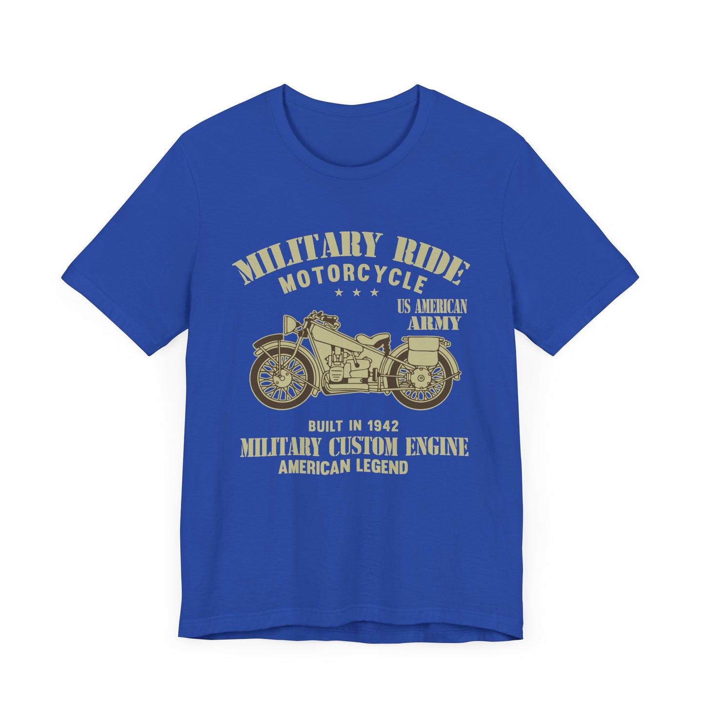 Military Ride Motorcycle - Unisex Jersey Short Sleeve Tee - 13149