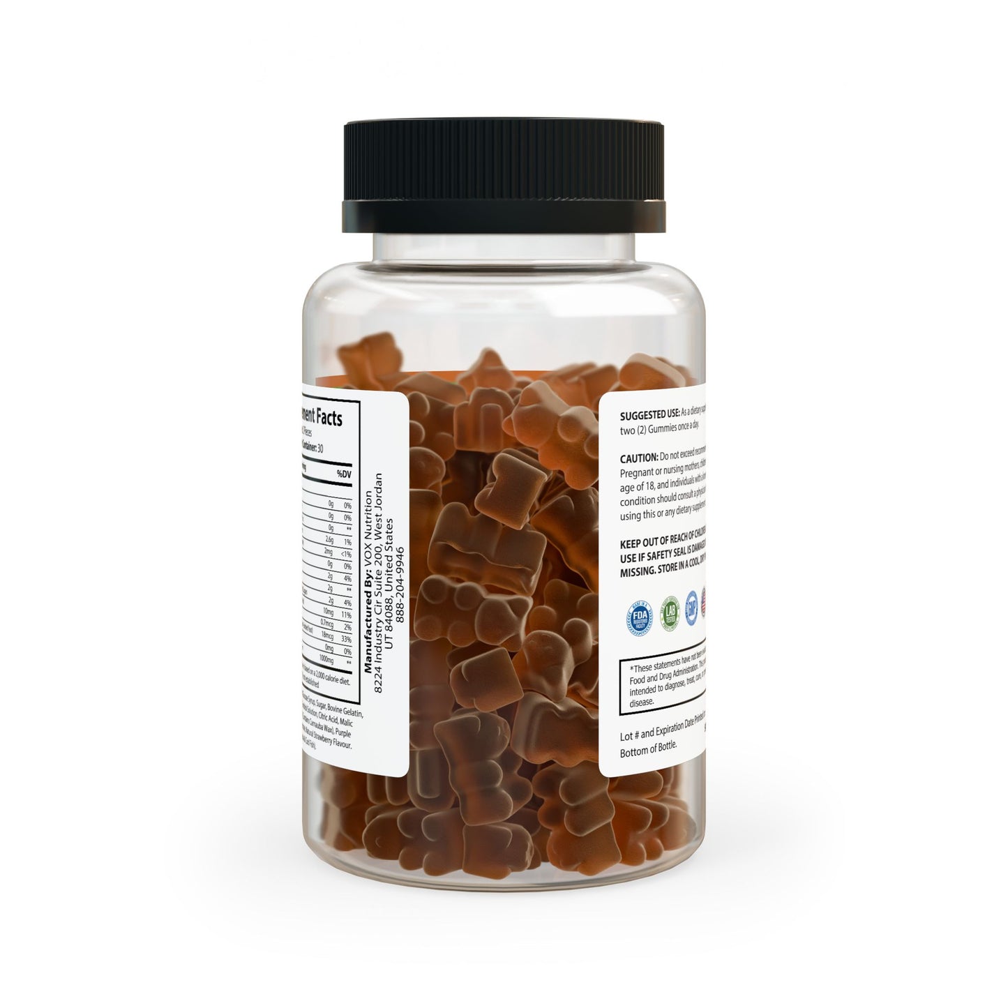Orange Flavored Collagen Gummies (60 Gummies) - 11856