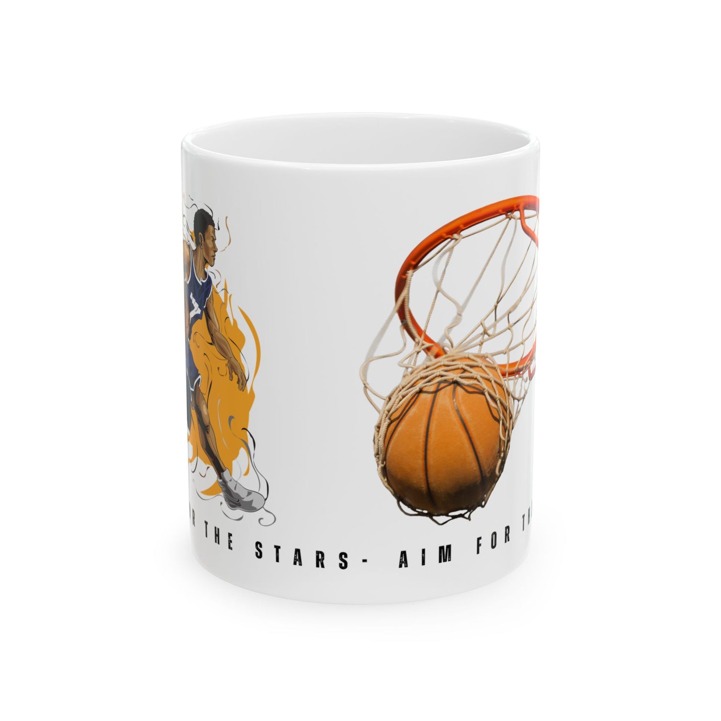 Shoot for the Stars, Aim for the Hoop, Basketball Lovers - Ceramic Mug (11oz, 15oz) - 10135