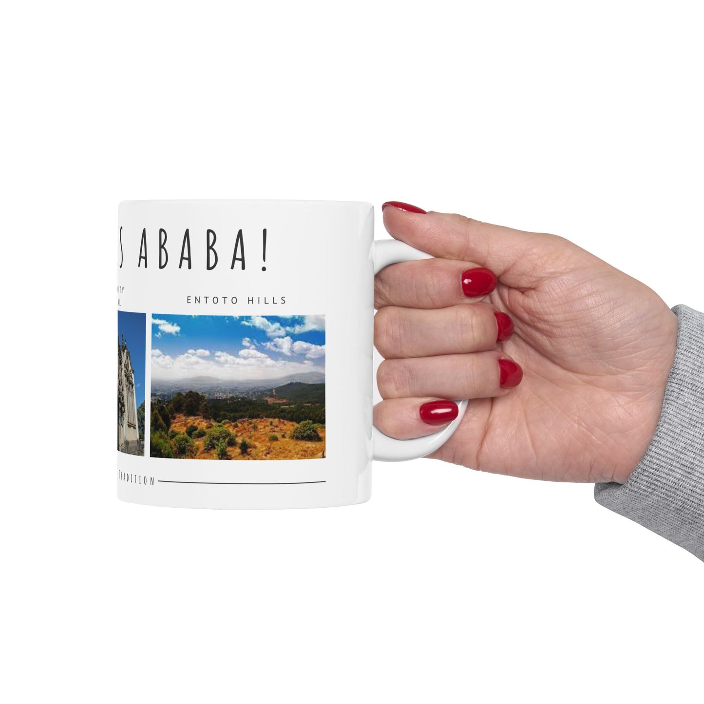 Hello, Addis Ababa! Ceramic Mug - 11oz & 15oz | Gift for Travelers & Culture Enthusiasts - 12177
