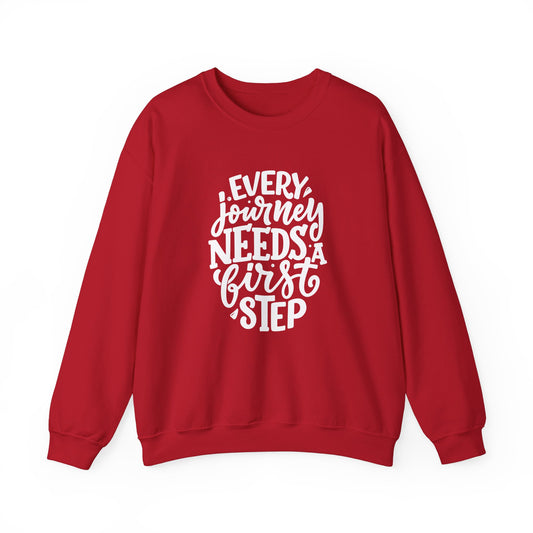 Every Journey Needs A First Step - Unisex Heavy Blend™ Crewneck Sweatshirt