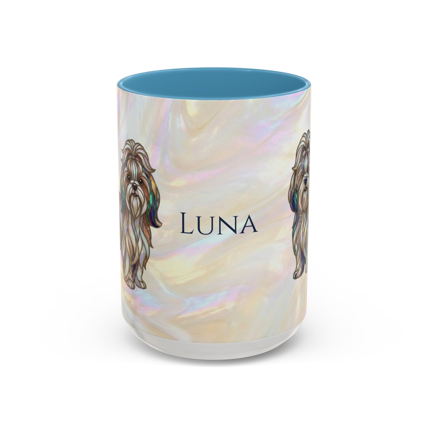 Shih Tzu Accent Coffee Mug – Stained Glass Design 11/15oz - 14647