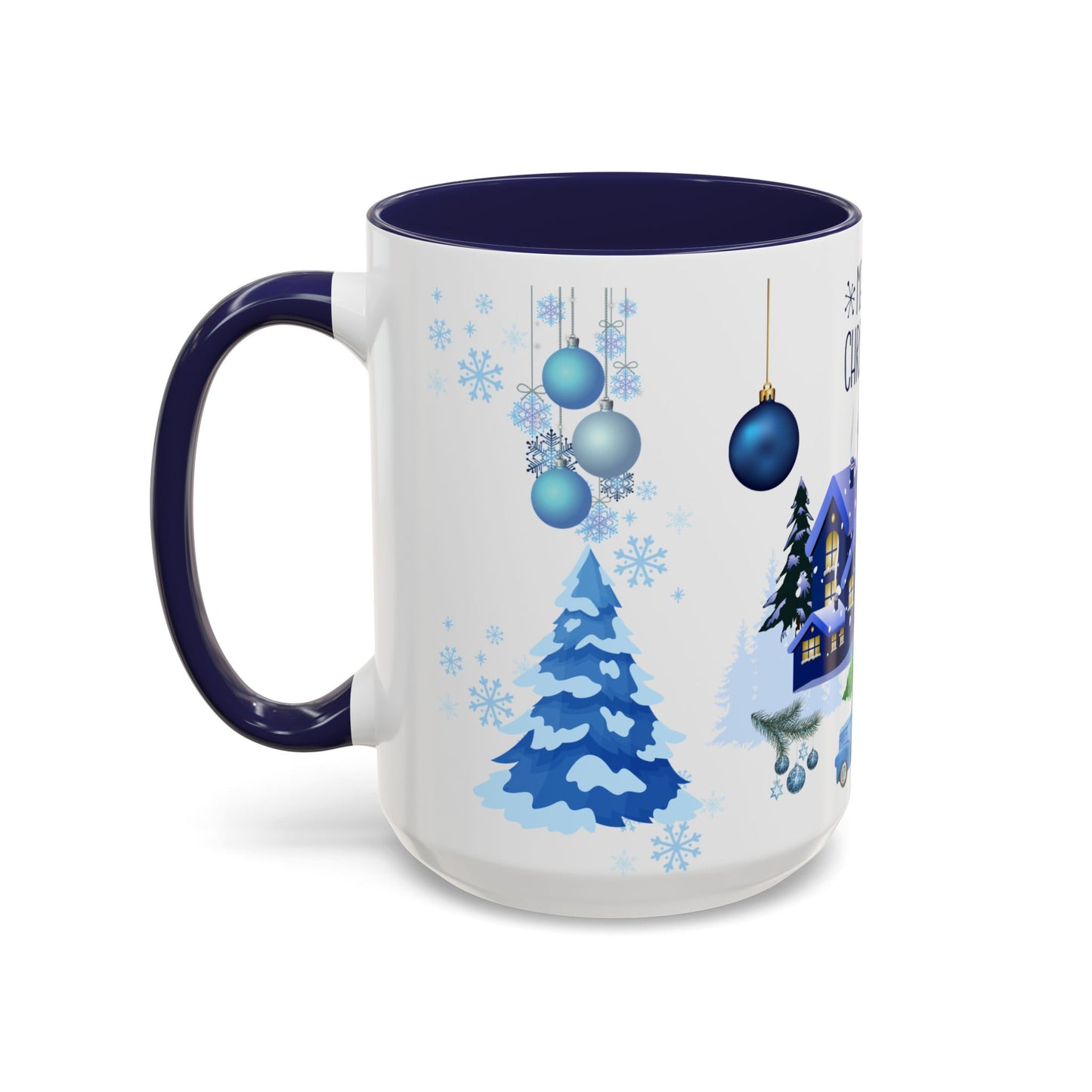 Blue Christmas - Accent Coffee Mug (11, 15oz)