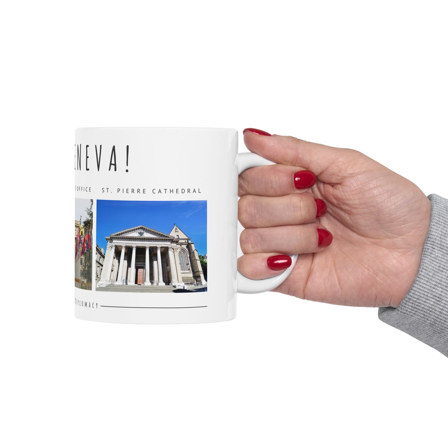 Hello, Geneva! Ceramic Coffee Mug - 11oz & 15oz - Travel Souvenir Gift - 12168