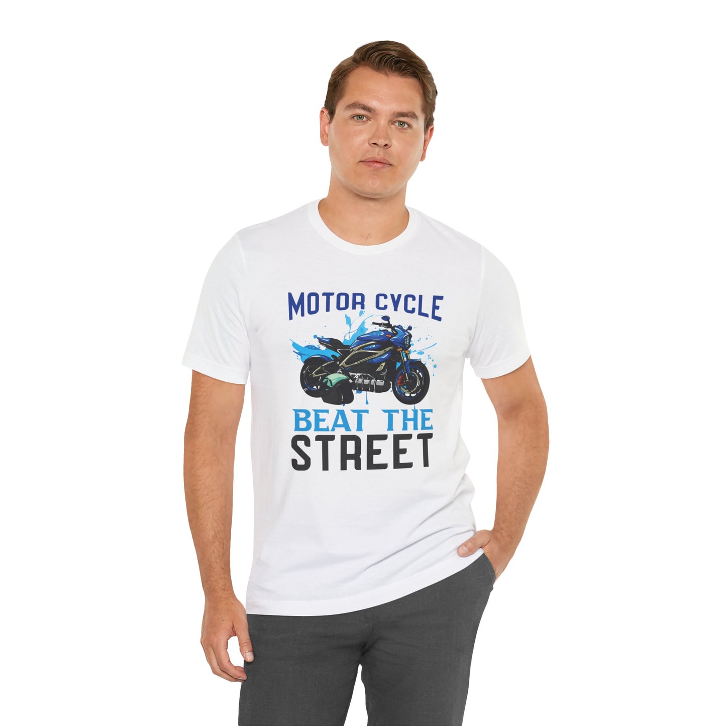 Motorcycle, Beat The Street - Unisex Jersey Short Sleeve Tee