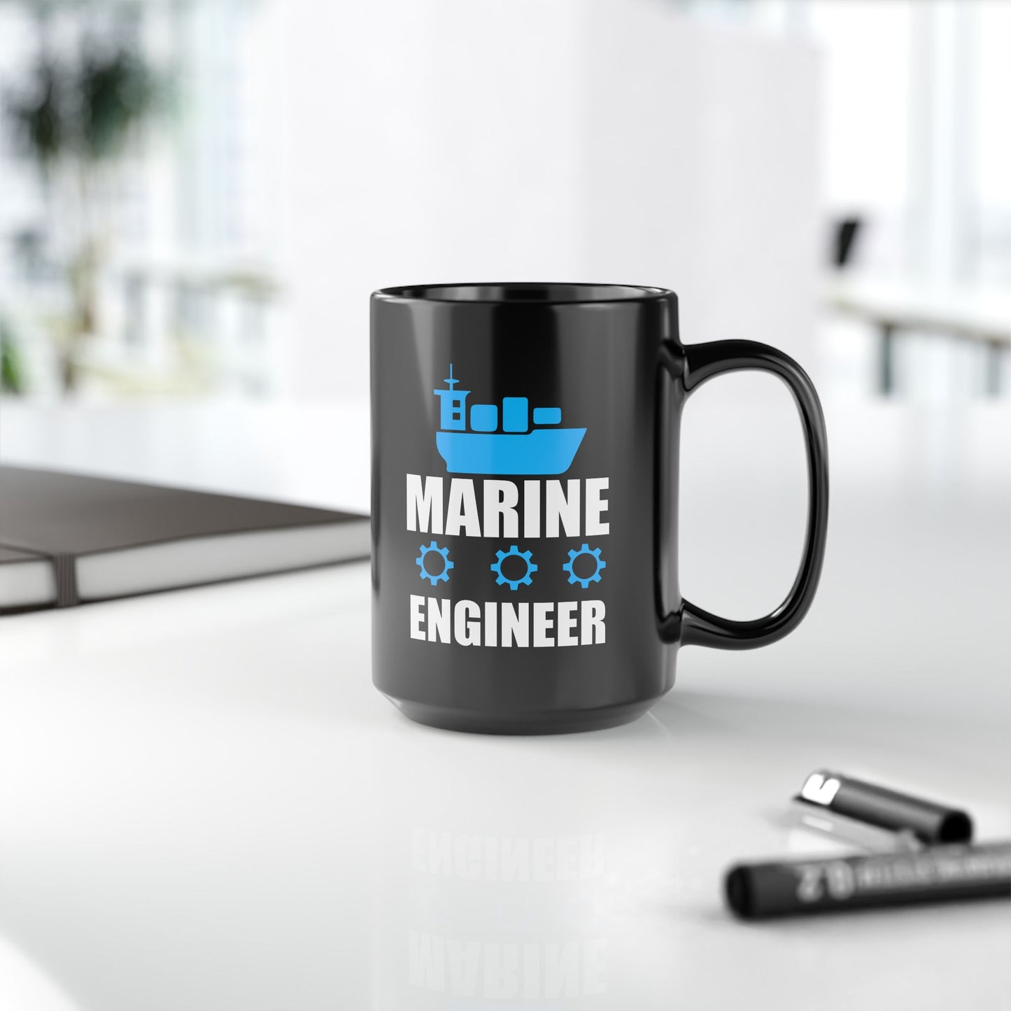 Marine Engineer - Black Mug (11oz, 15oz) - 13574