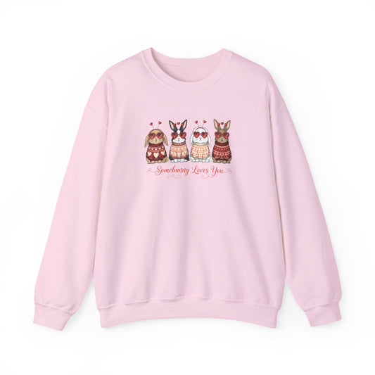 Some Bunny Loves You Sweatshirt – Cute Valentine Bunny Crewneck, Funny Romantic Gift for Her or Him  - 14782