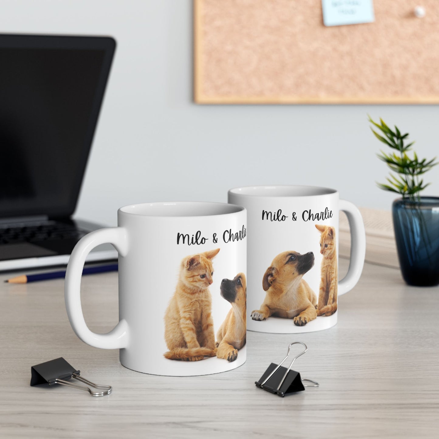 Personalized Pet Lover Ceramic Mug - Custom Dog & Cat Gifts, Animal Coffee Cup, Unique Present for Pet Owners - 14210