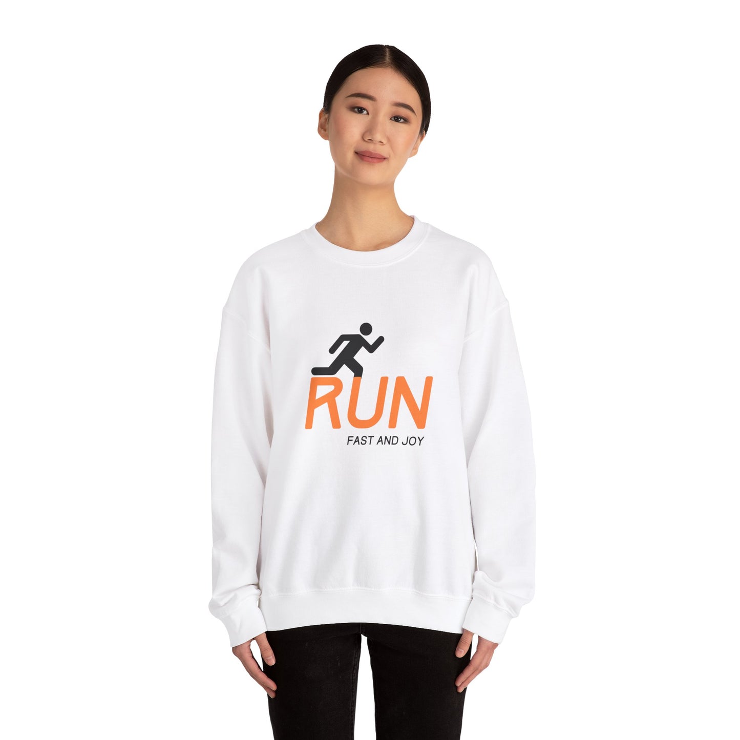 Run Fast & Joy - Unisex Heavy Blend™ Crewneck Sweatshirt