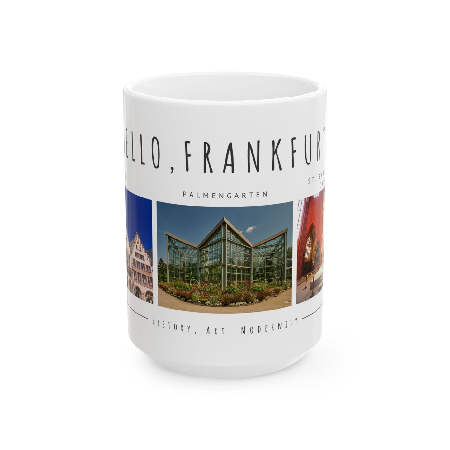 Hello, Frankfurt! Ceramic Mug - 11oz/15oz - Perfect Gift for Travel Lovers - 12172