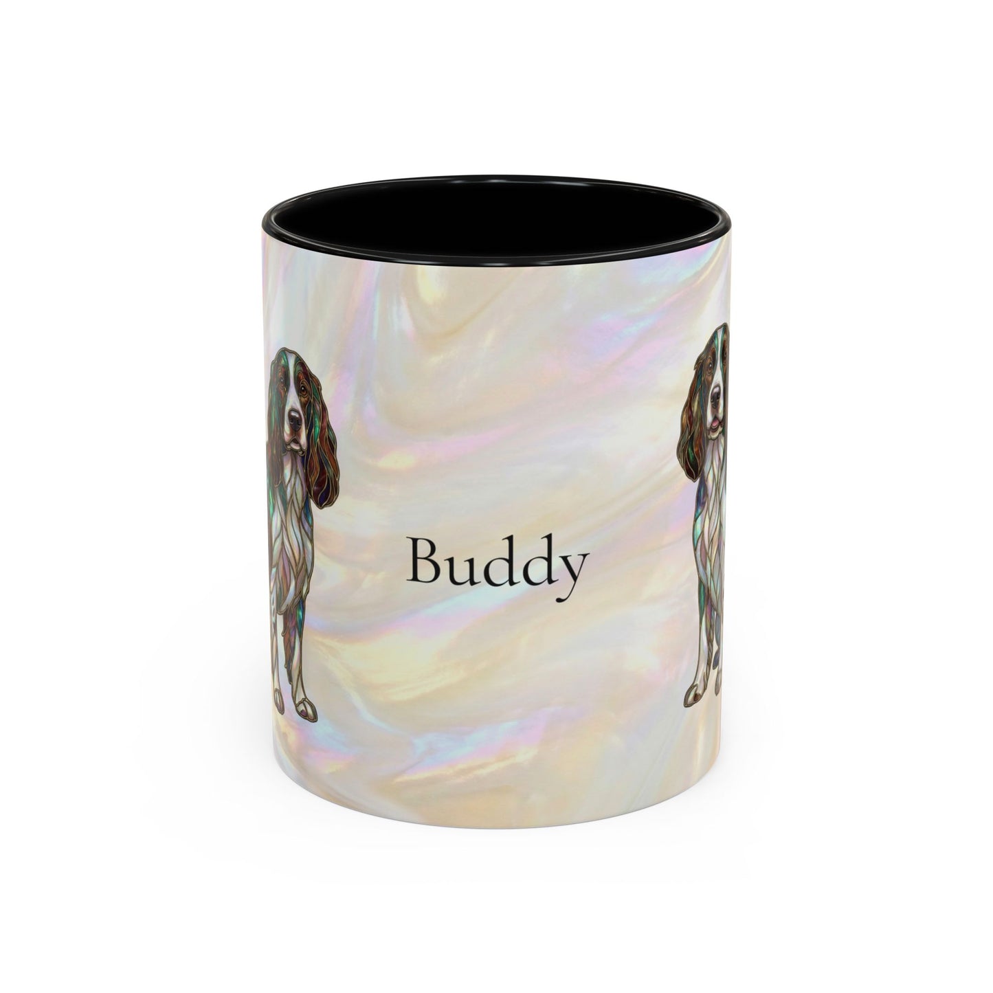 Springer Spaniel Accent Coffee Mug – Stained Glass Design 11/15oz - 14648