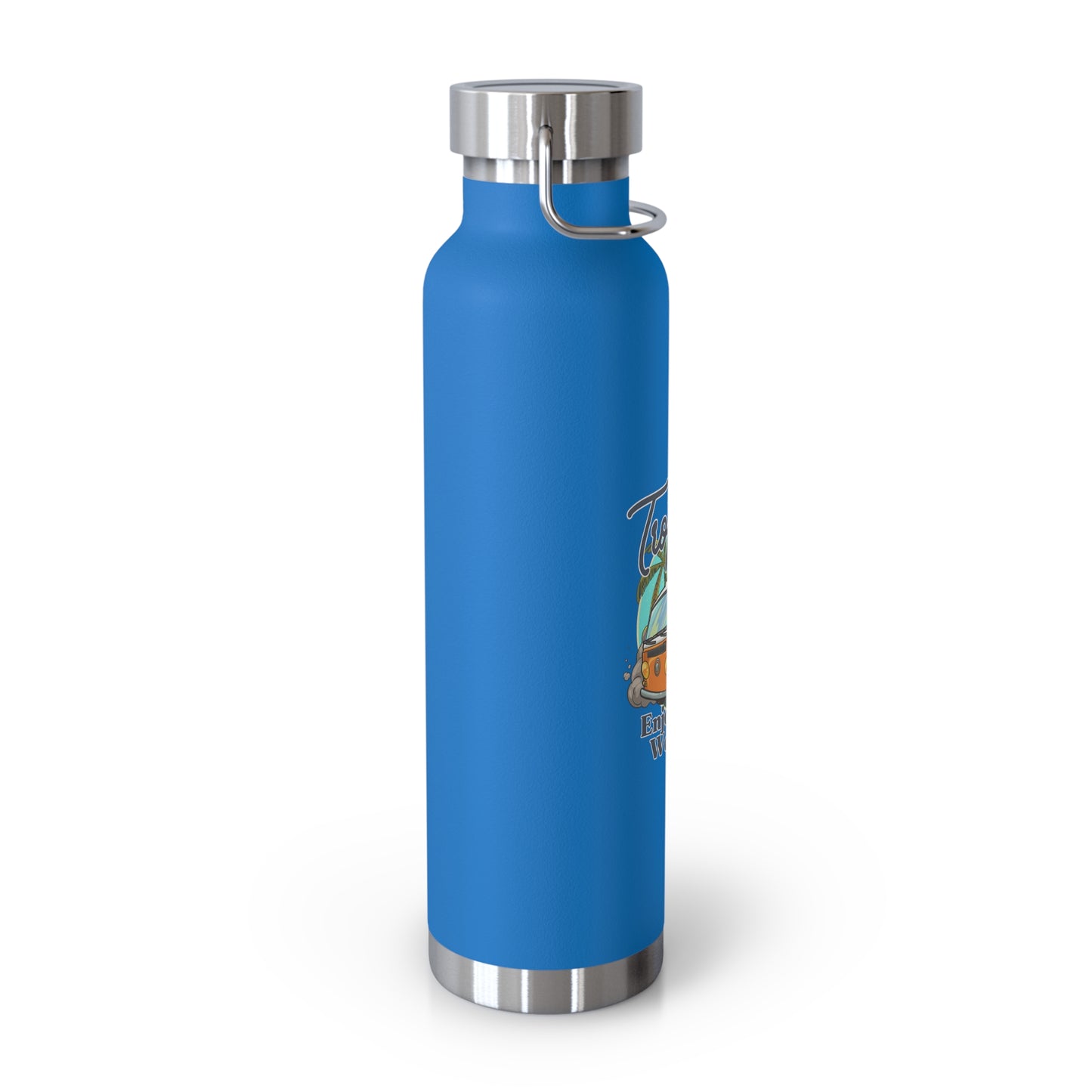 Tropical Beach, Enjoy Your Weekend - Copper Vacuum Insulated Bottle, 22oz - 10745