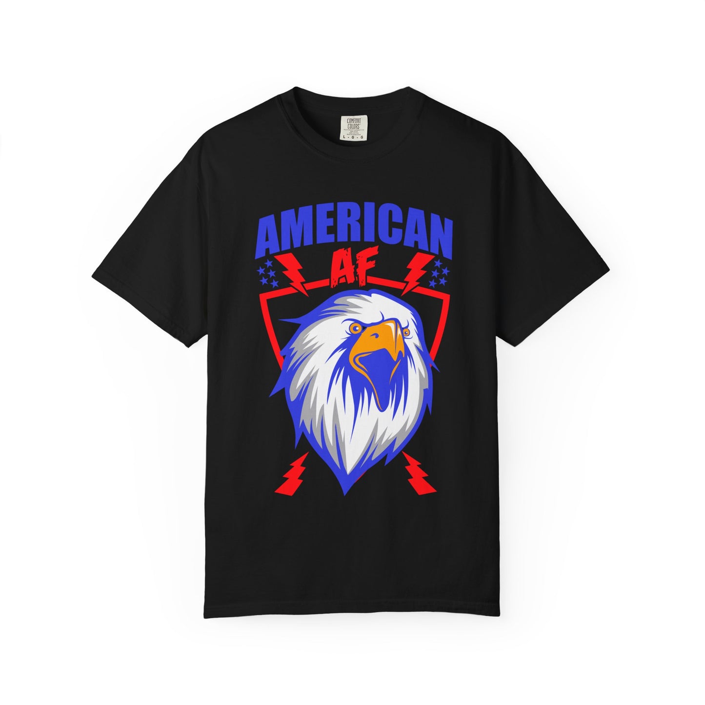 Patriotic Eagle T-Shirt, American AF Graphic Tee, Unisex Tee, 4th of July Shirt, Casual Wear, Gift for Patriots, Summer Style - 13731