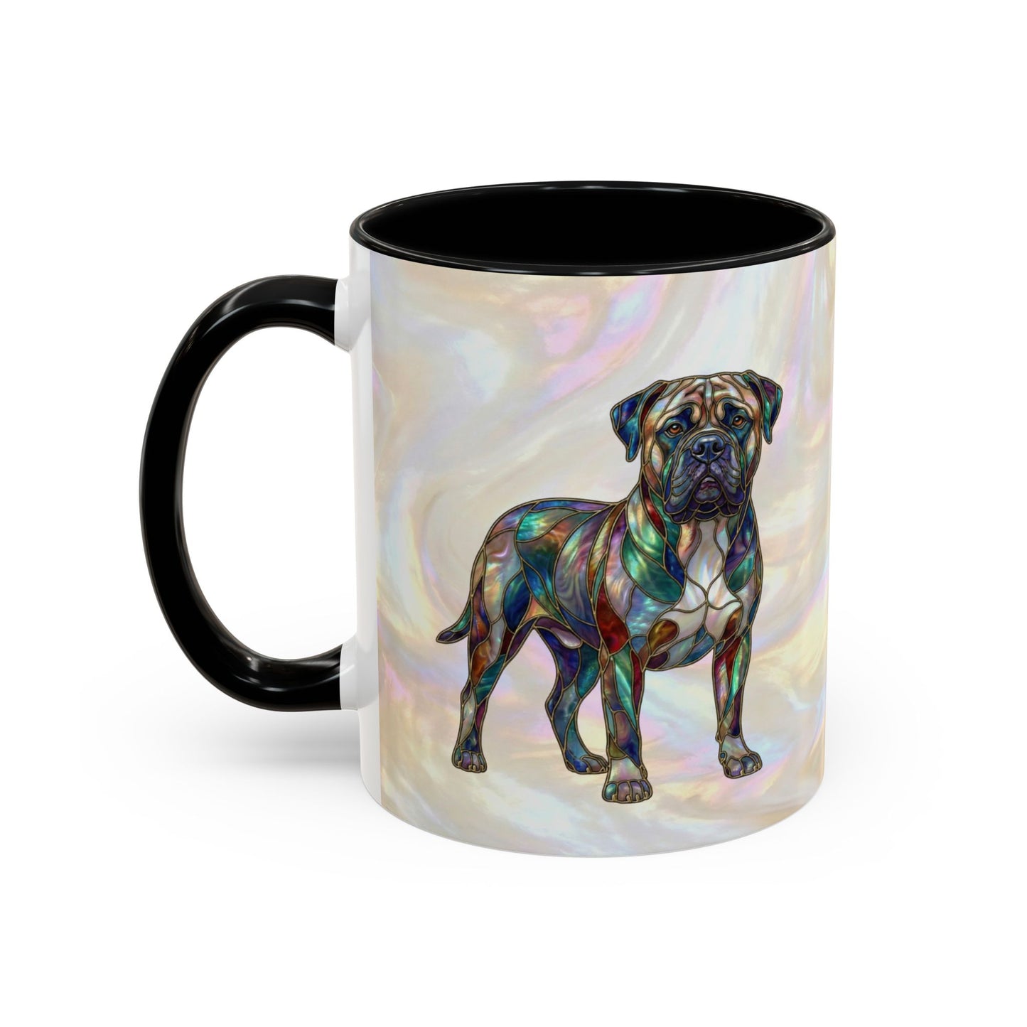 Bull Mastiff Accent Coffee Mug -Stained Glass Style (11/15oz) 14622