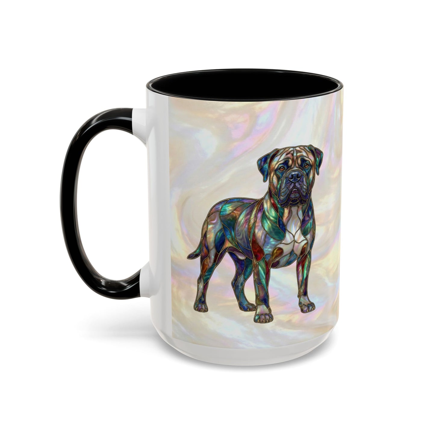 Bull Mastiff Accent Coffee Mug -Stained Glass Style (11/15oz) 14622