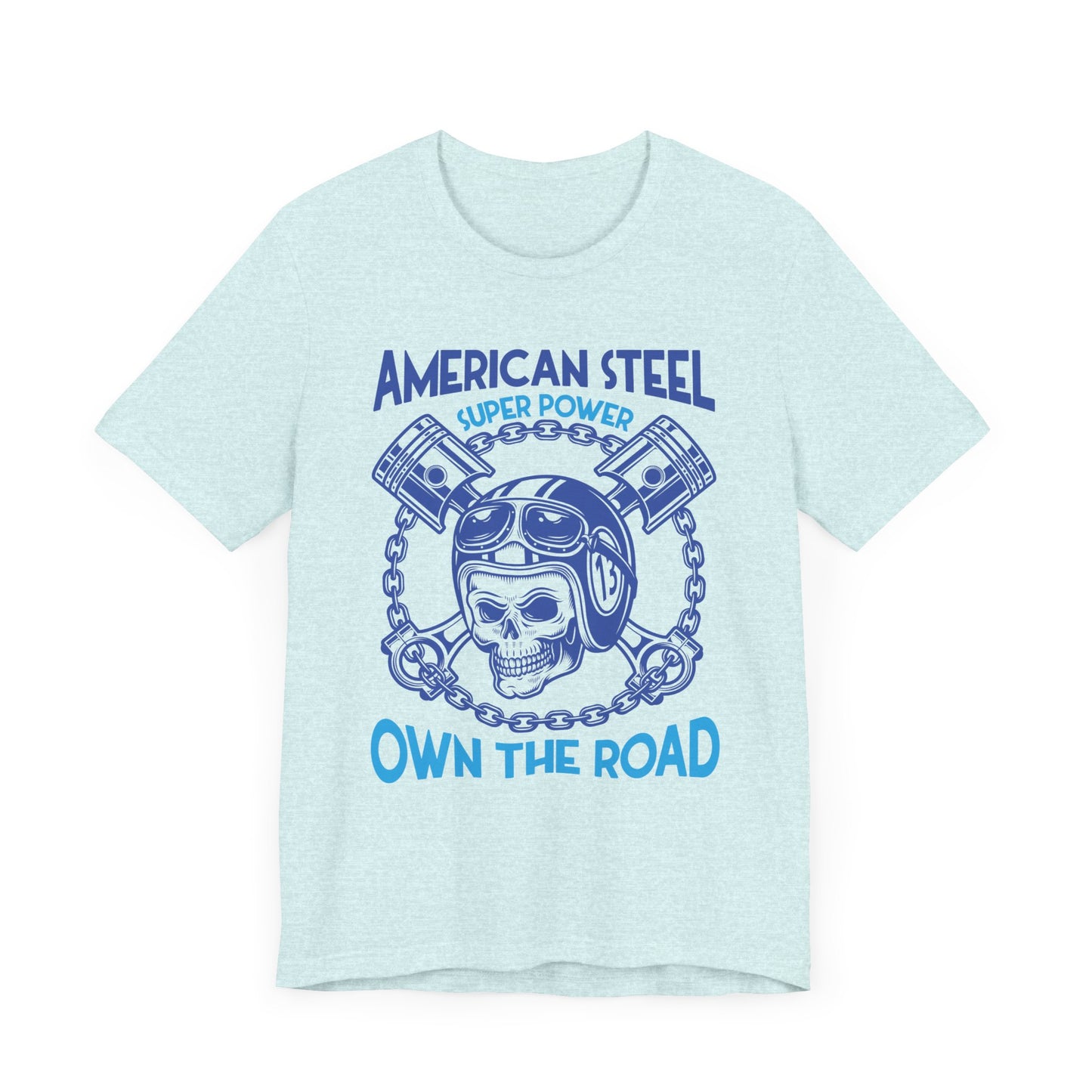 American Steel, Super Power On The Road - Unisex Jersey Short Sleeve Tee - 13557