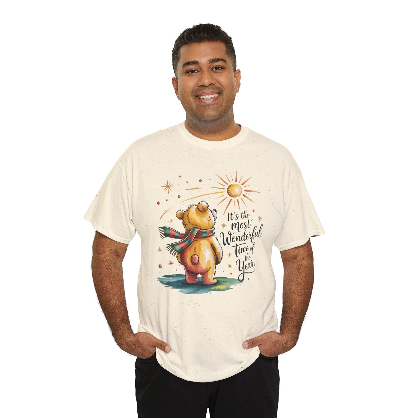 Christmas Bear T-Shirt – “It’s the Most Wonderful Time of the Year” Cute Holiday Gift Tee - 14852