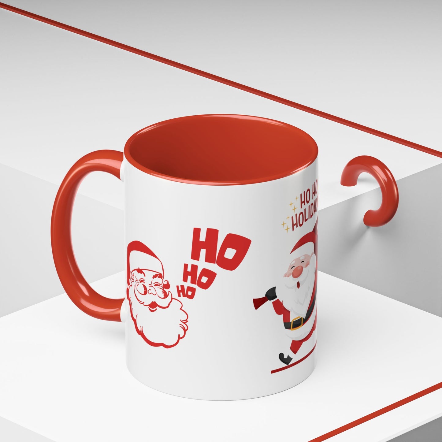 Santa, Ho Ho Holidays  - Accent Coffee Mug (11, 15oz)