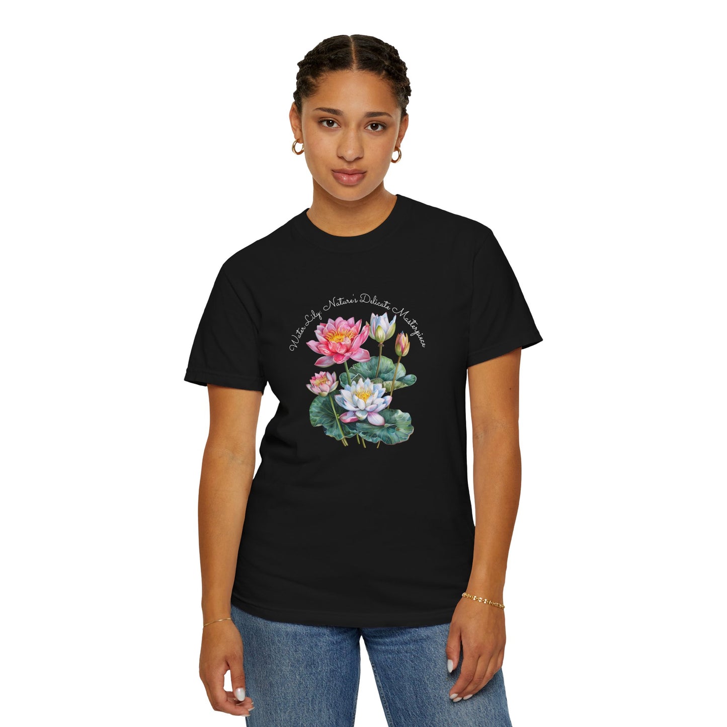 Happy Birthday, July, Water Lily - Unisex Garment-Dyed T-shirt - 10415