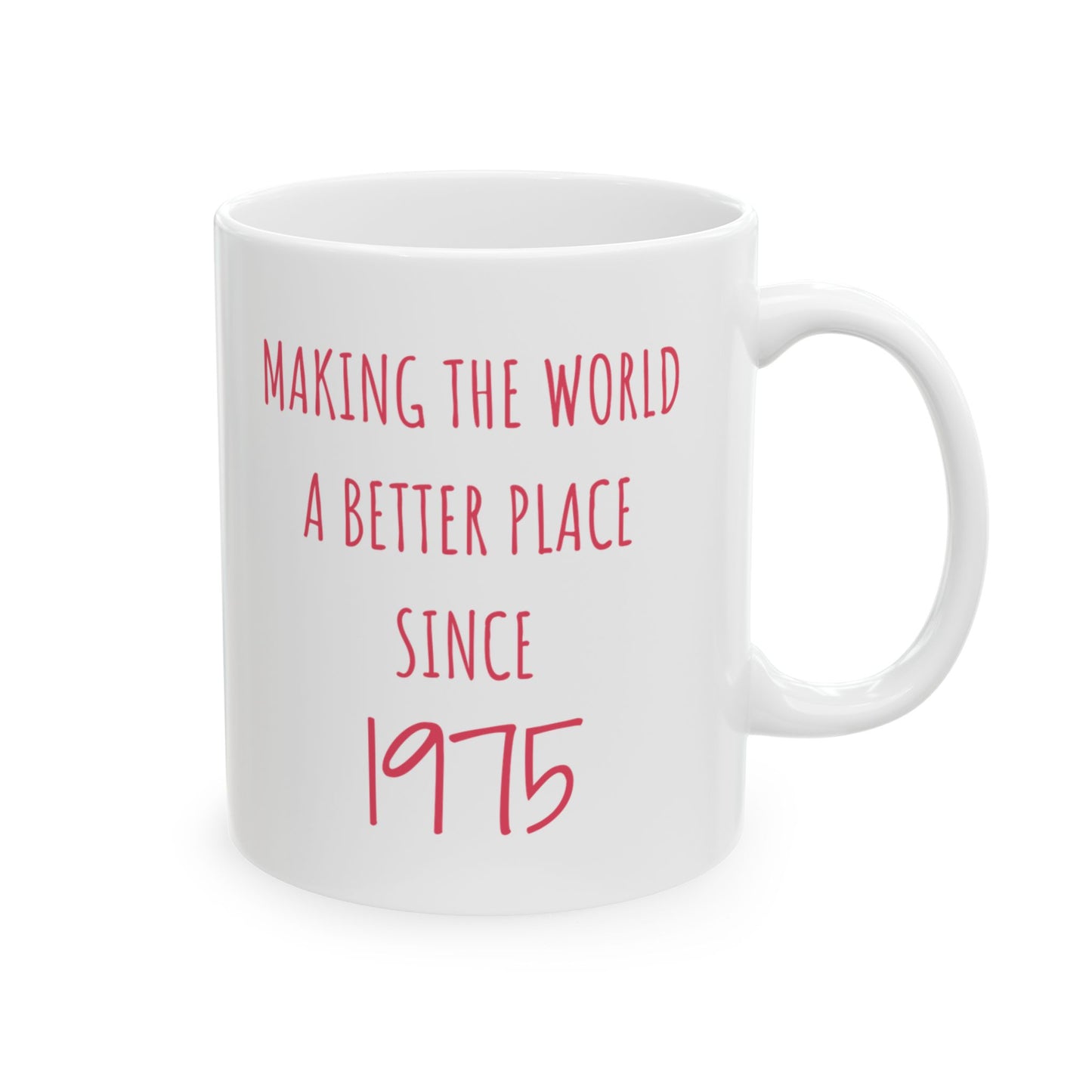 Happy Birthday Ceramic Mug, August Born, Birh Flower Gladiolus, 11oz & 15oz Sizes - 14211