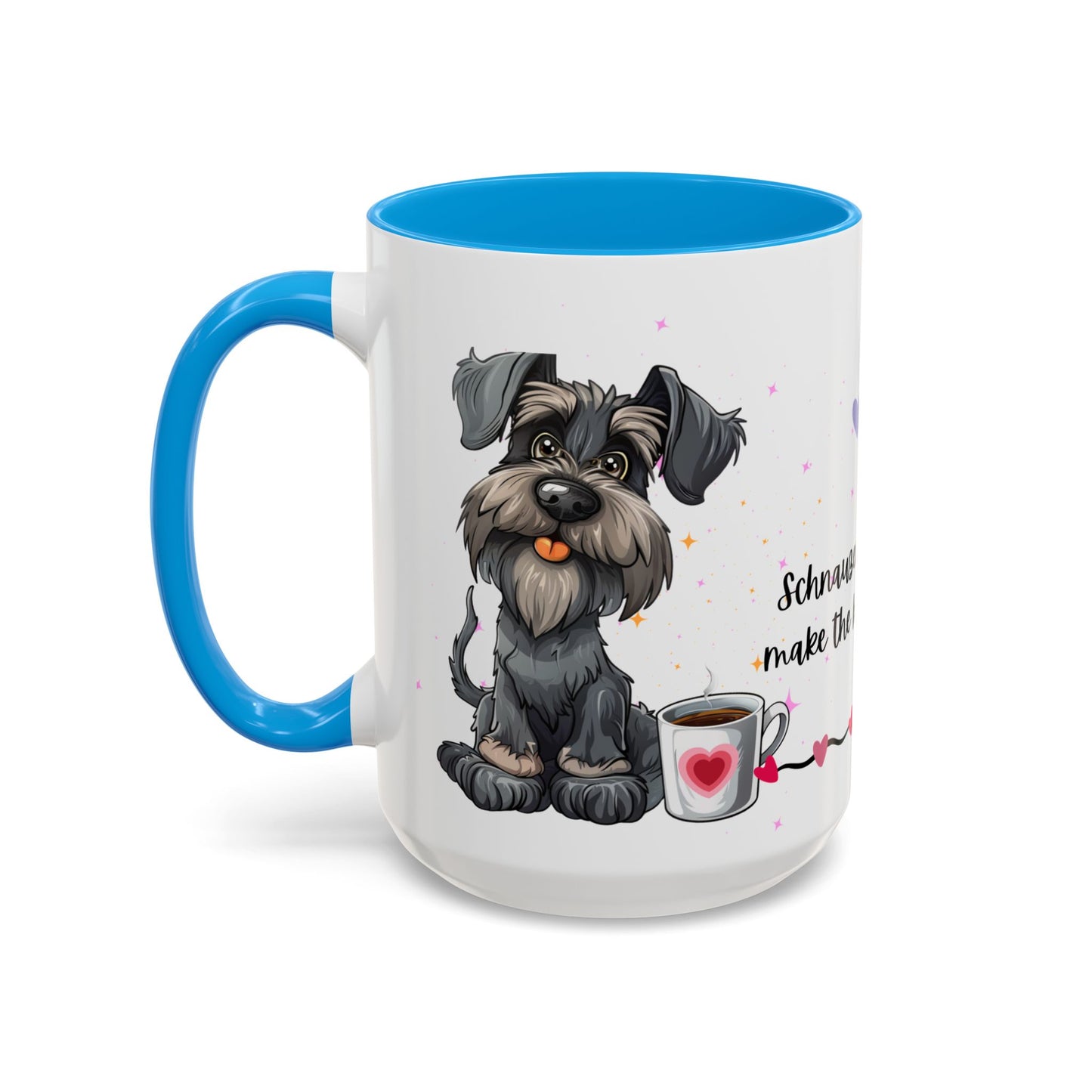 Schnauzers and Coffee Make the Best Mornings - Colorful Mugs, 11oz - 10655