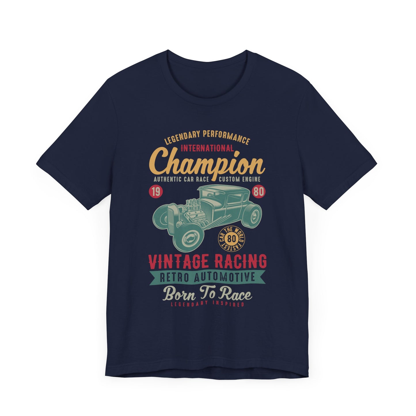 Legendary Performance, Vintage Racing, Retro Automotive - Unisex Jersey Short Sleeve Tee