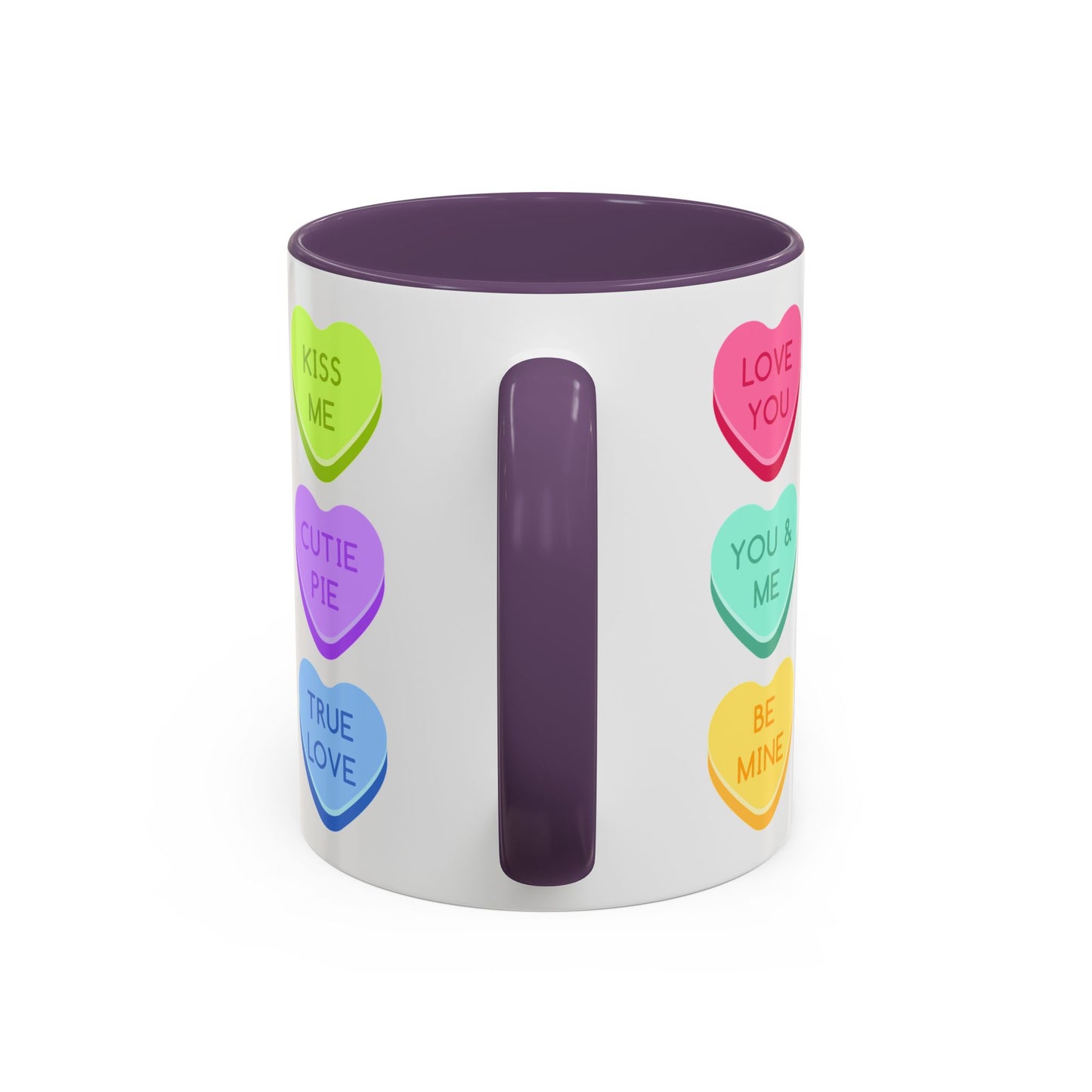 Love You, Kiss Me - Accent Coffee Mug (11, 15oz) - 11541