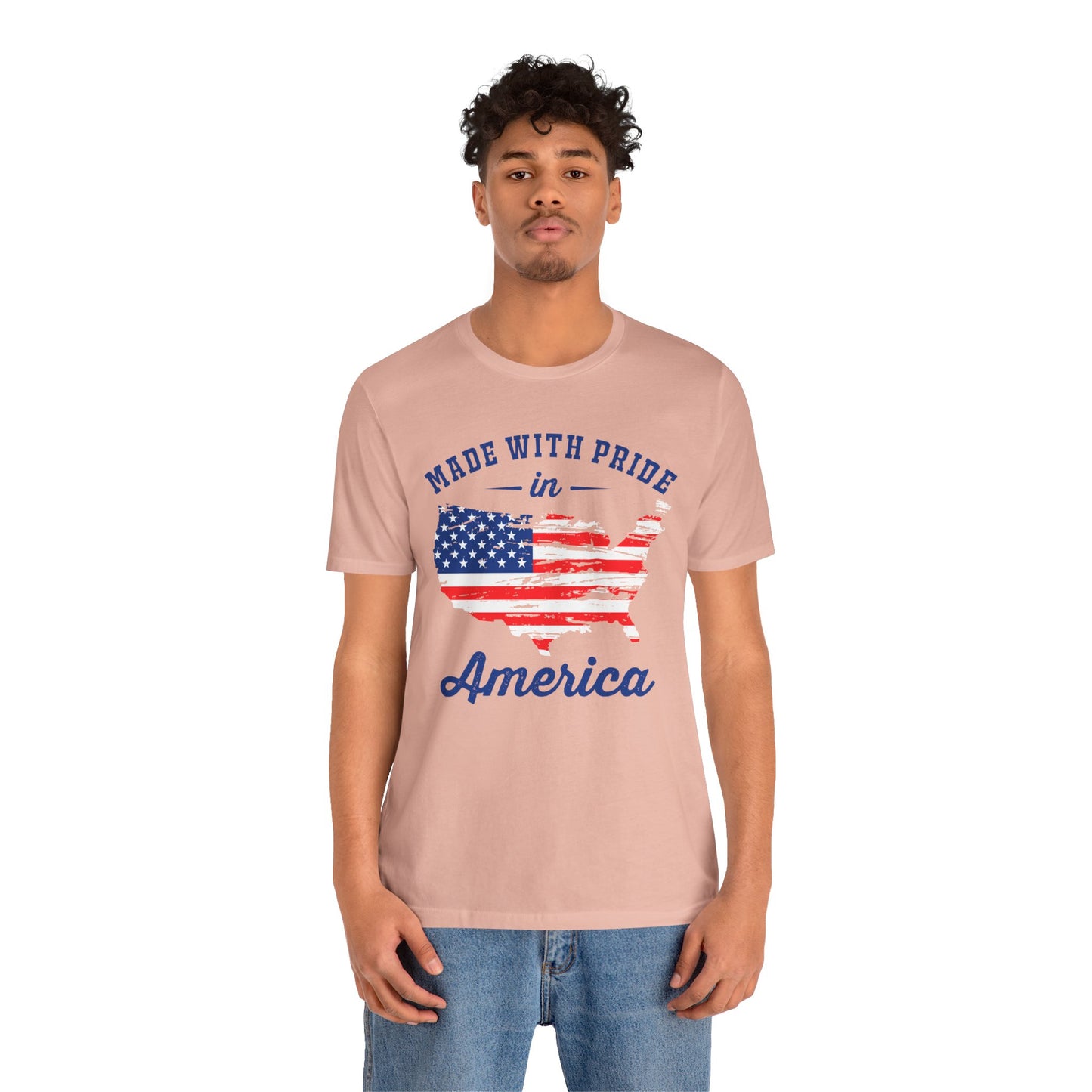 American Pride Unisex Tee, Patriotic Shirt, USA Pride Tee, Independence Day Apparel, Gift for Veterans, Summer Fashion - 13693