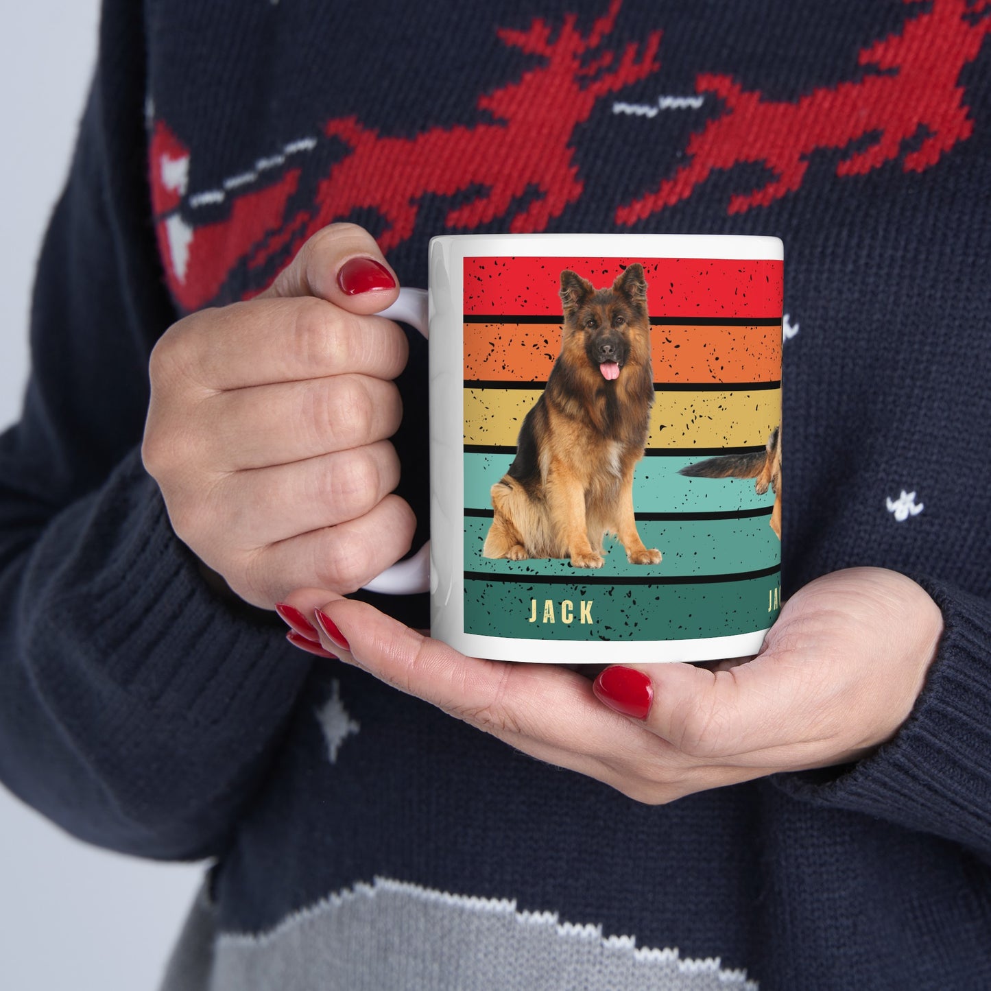 Custom Dog Photo Ceramic Mug, (11oz, 15oz)