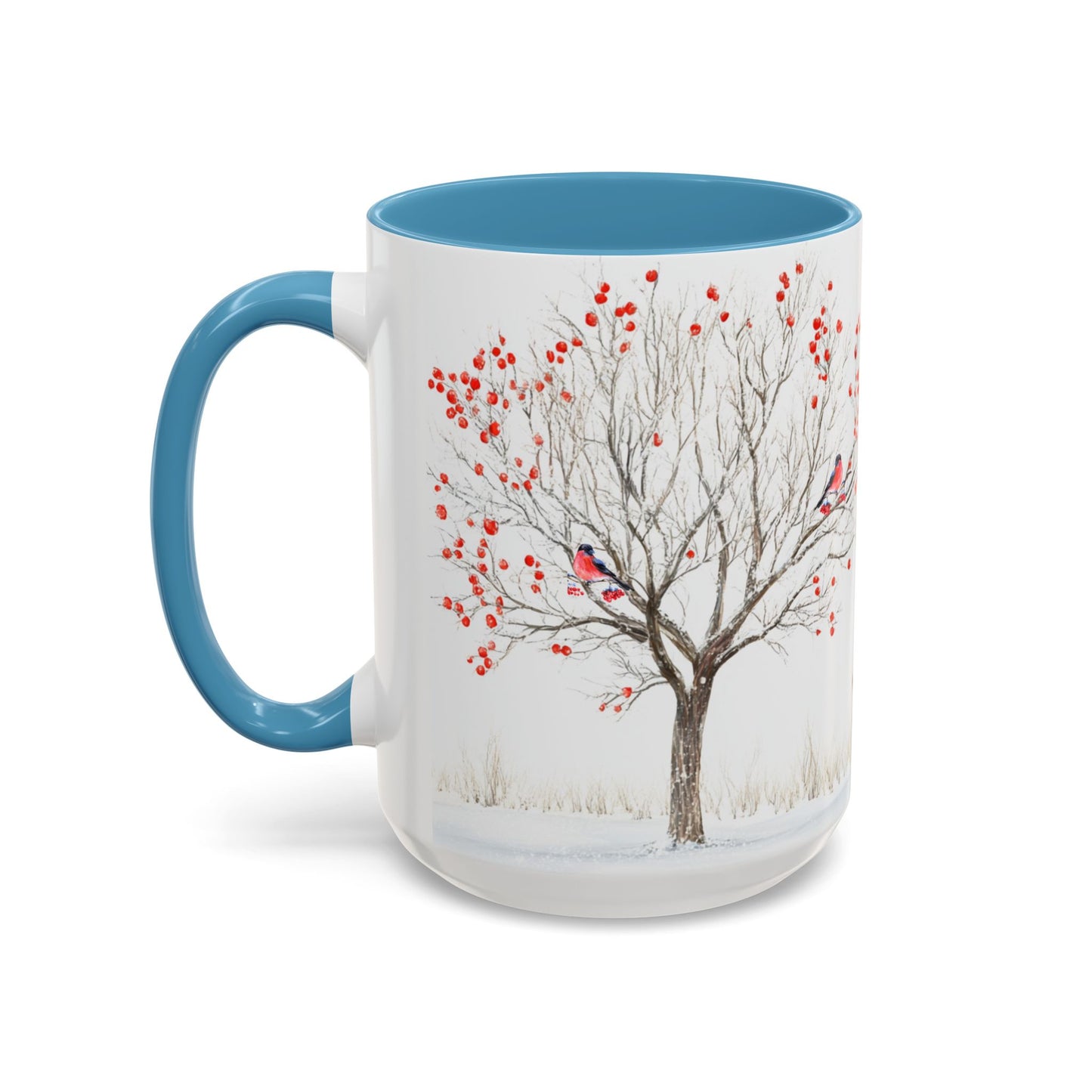 Winter Tree, Snowman & Puppy - Accent Coffee Mug (11, 15oz) - 10406