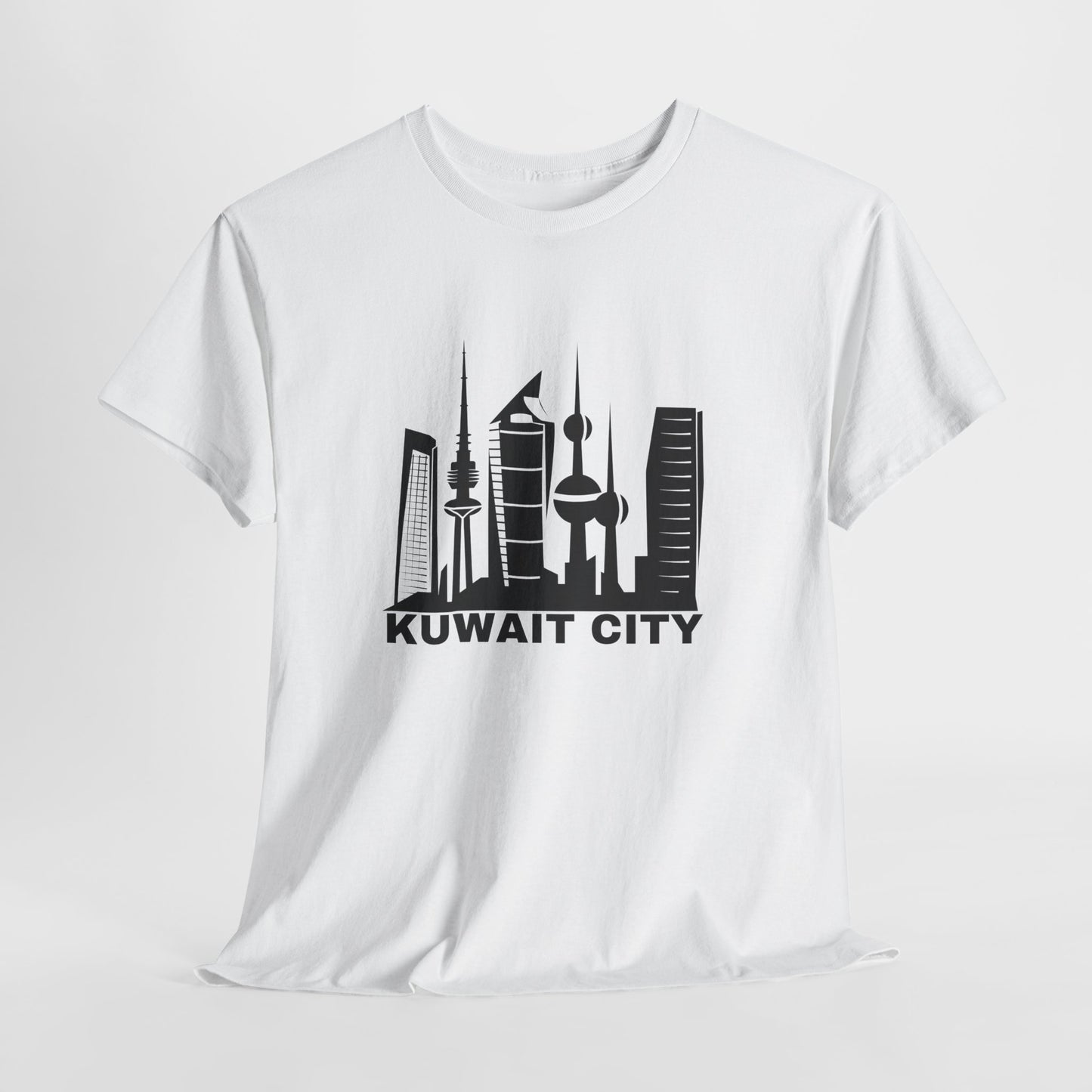 Kuwait City Graphic Unisex Heavy Cotton Tee - Urban Skyline Shirt - 12262