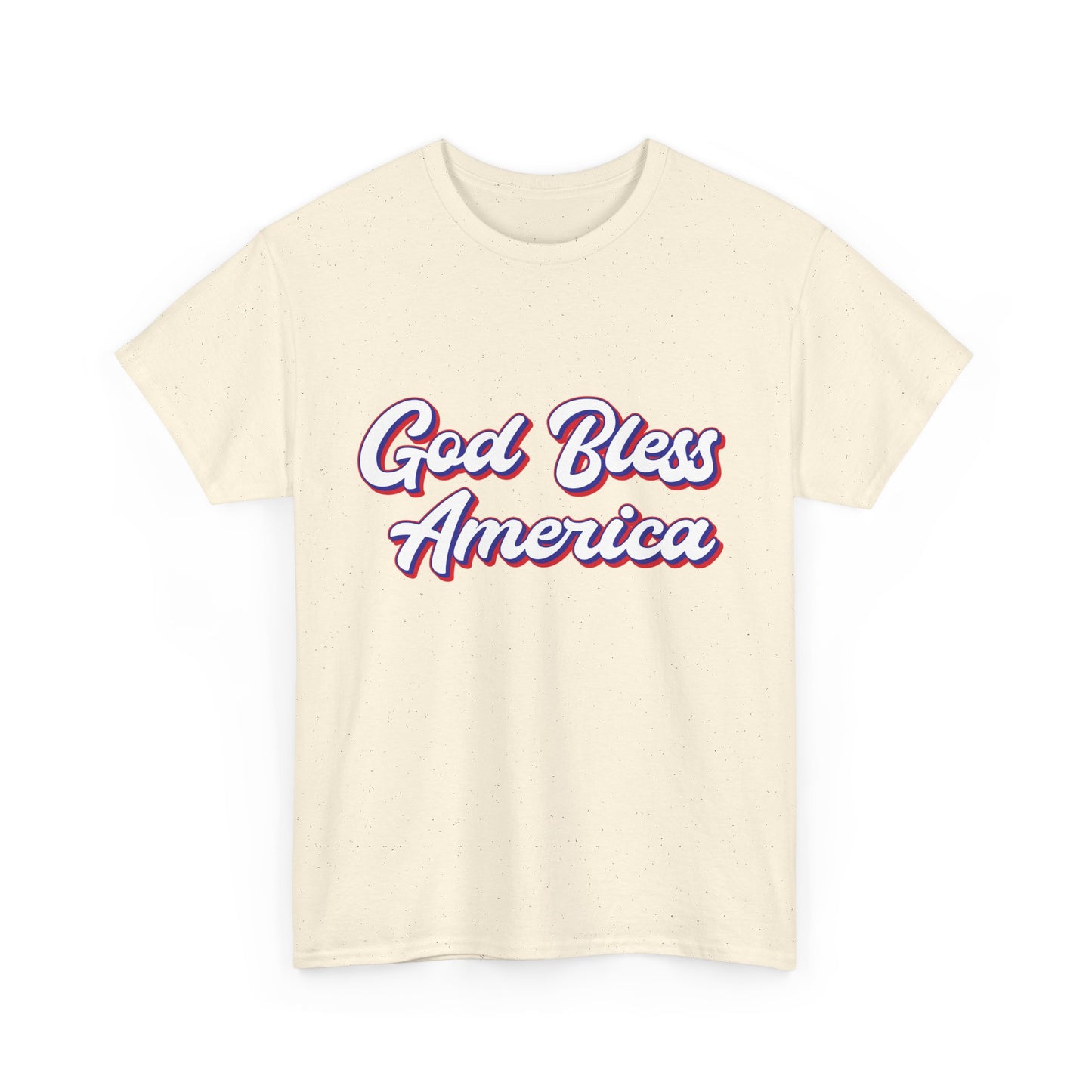 God Bless America Unisex Heavy Cotton Tee | Patriotic Shirt, American Pride Apparel, 4th of July Outfit, Gift for Veterans, Summer - 13655
