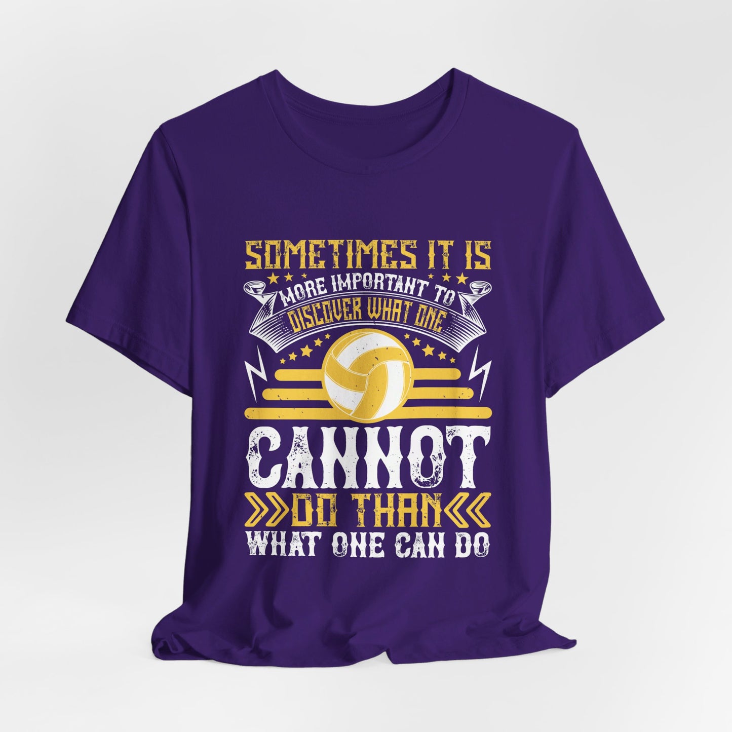 Volleyball: Sometimes It Is More Important to Discover What One Cannot Do Than What One Can Do - Unisex Jersey Short Sleeve Tee