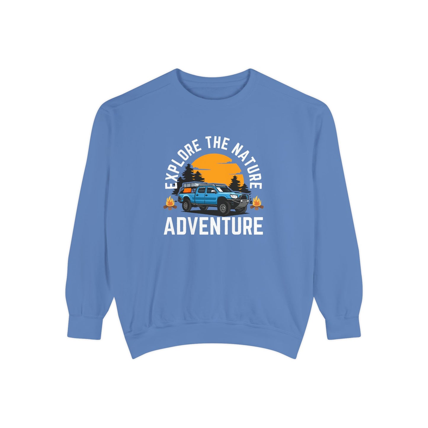 Explore the Nature - Unisex Garment-Dyed Sweatshirt - 10619