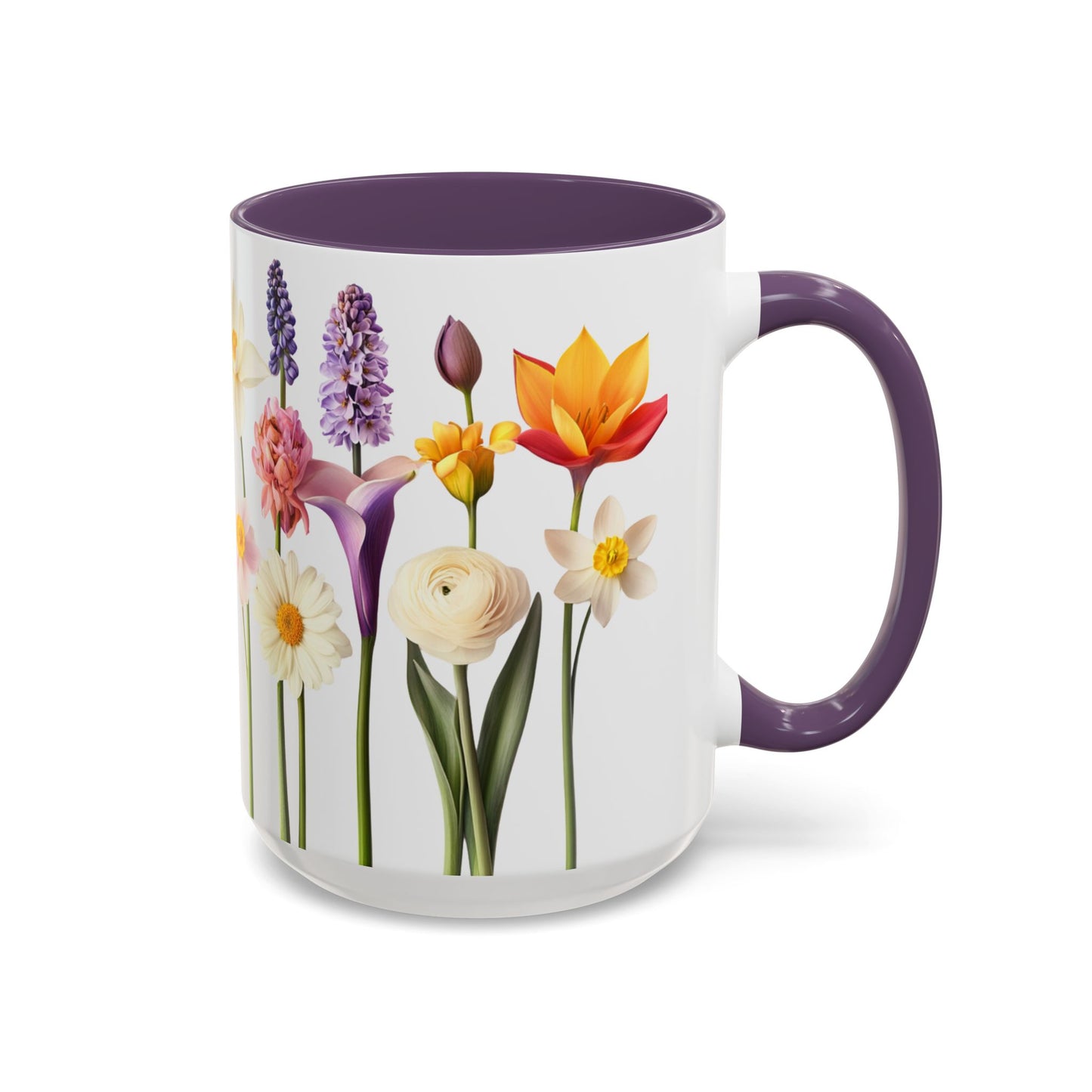 Bright Flowers - Accent Coffee Mug (11, 15oz) - 10400