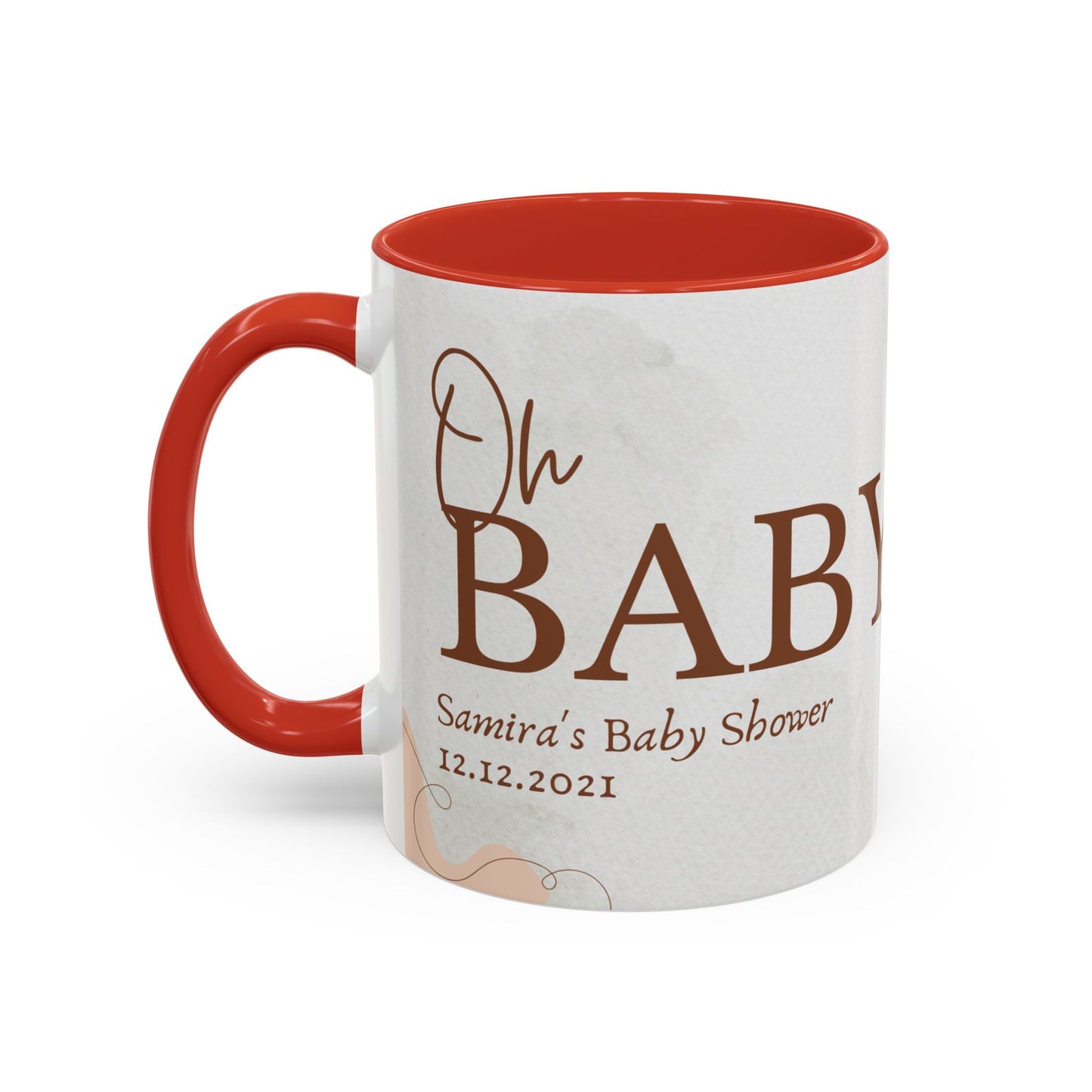 Oh Baby, Samira's Baby Shower, Customizable - Accent Coffee Mug (11, 15oz) - 10882
