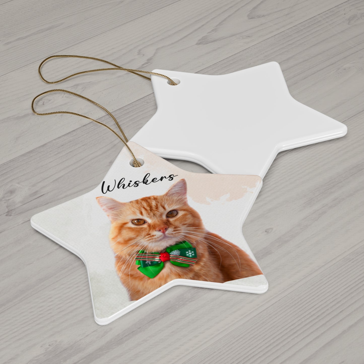 Christmas, Dogs & Cats, Customizable - Ceramic Ornament, 4 Shapes - 10119