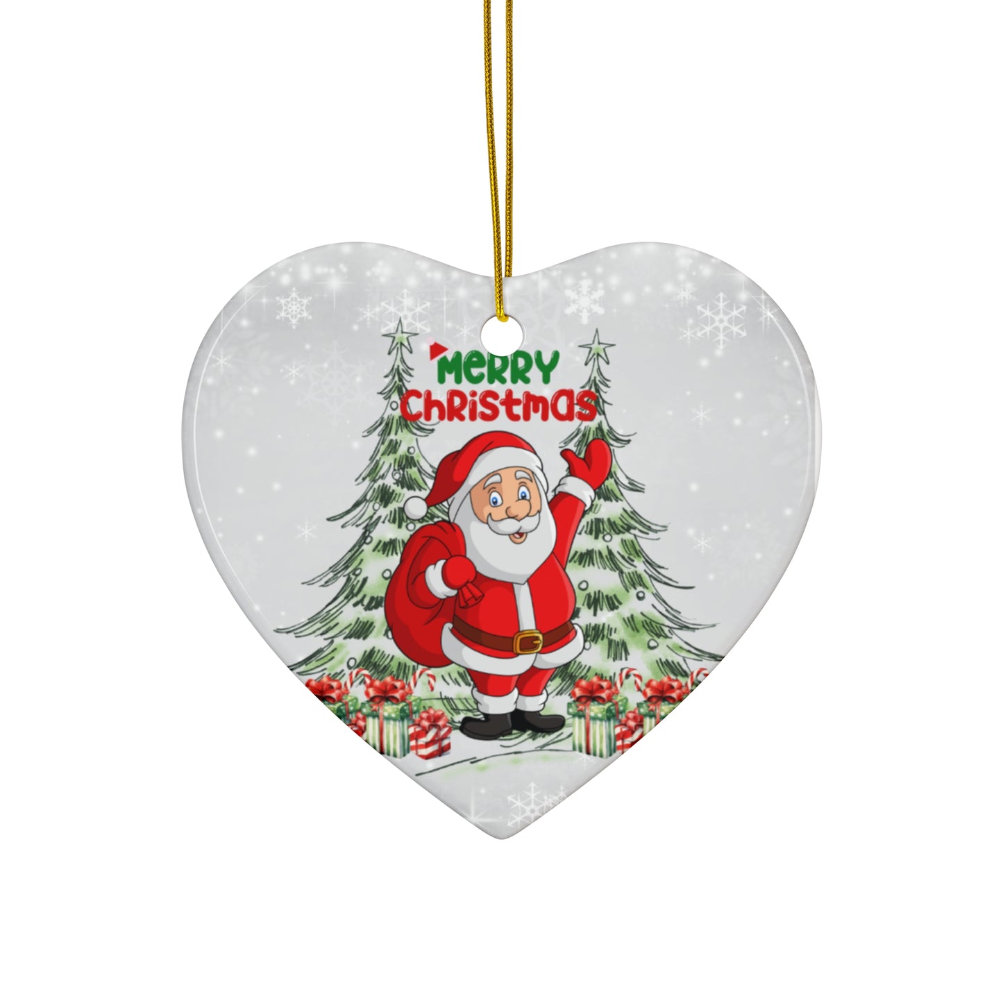 Santa - Ceramic Ornament, 4 Shapes