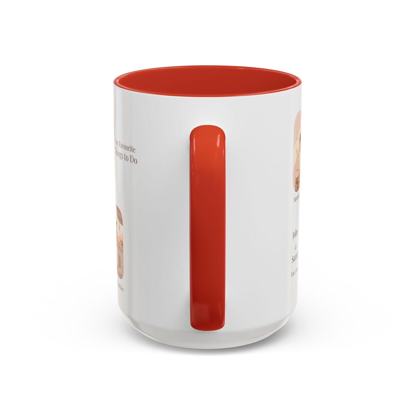Our Favorite Things to Do Valentine’s Mug – Cozy Couples Illustrated Accent Coffee Mug - 14701