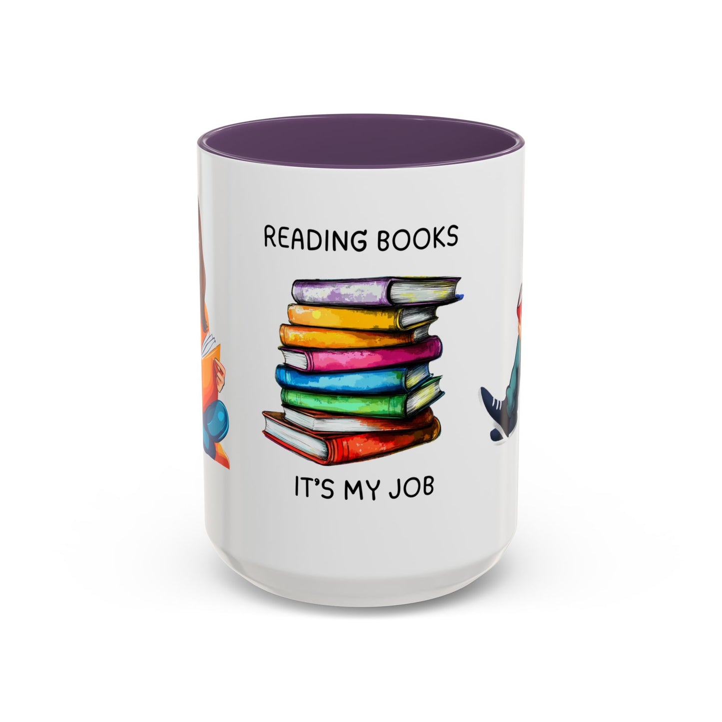 Reading Books, It's My Job - Accent Coffee Mug (11, 15oz) - 10690