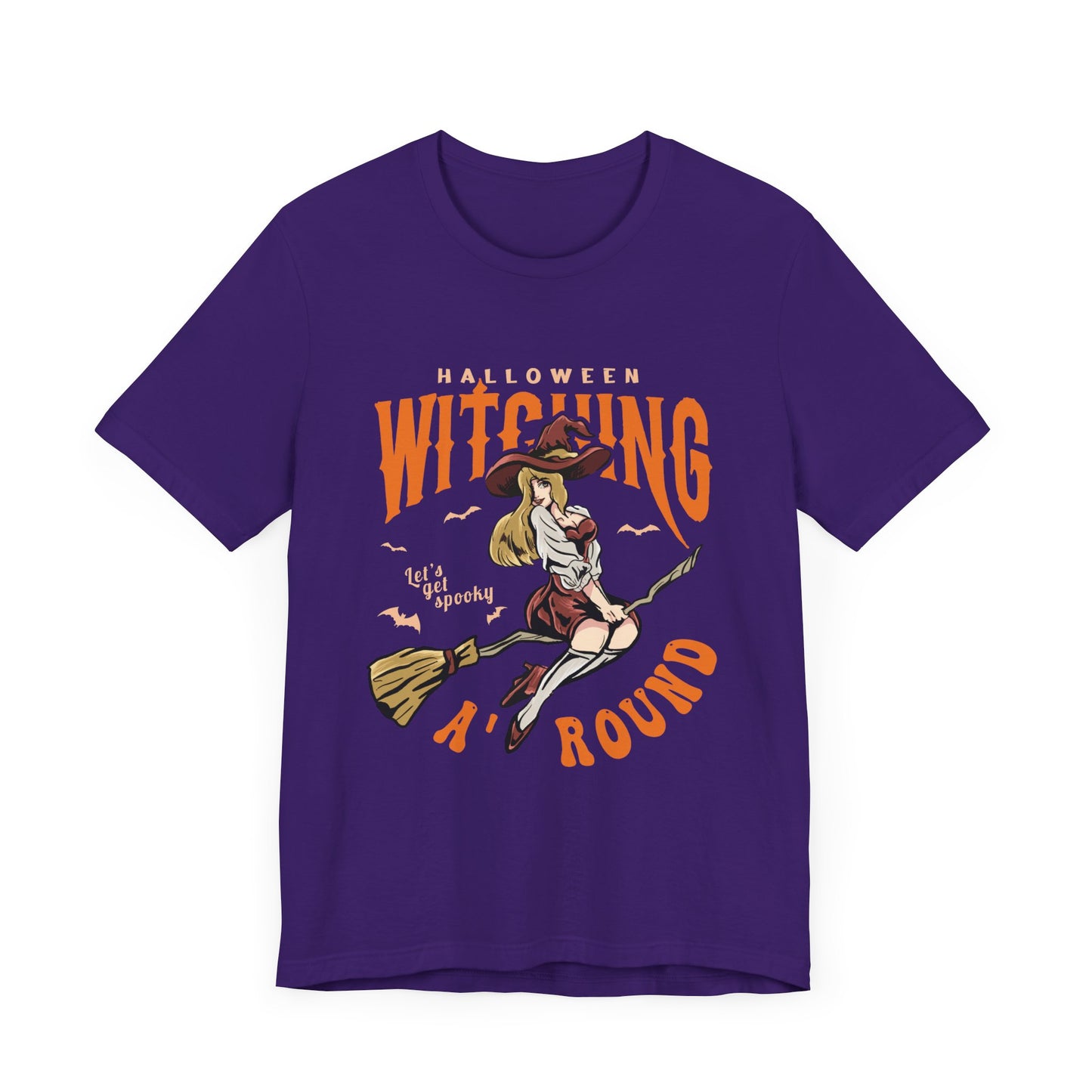 Halloween Witching, Let's Get Spooky Around  - Unisex Jersey Short Sleeve Tee