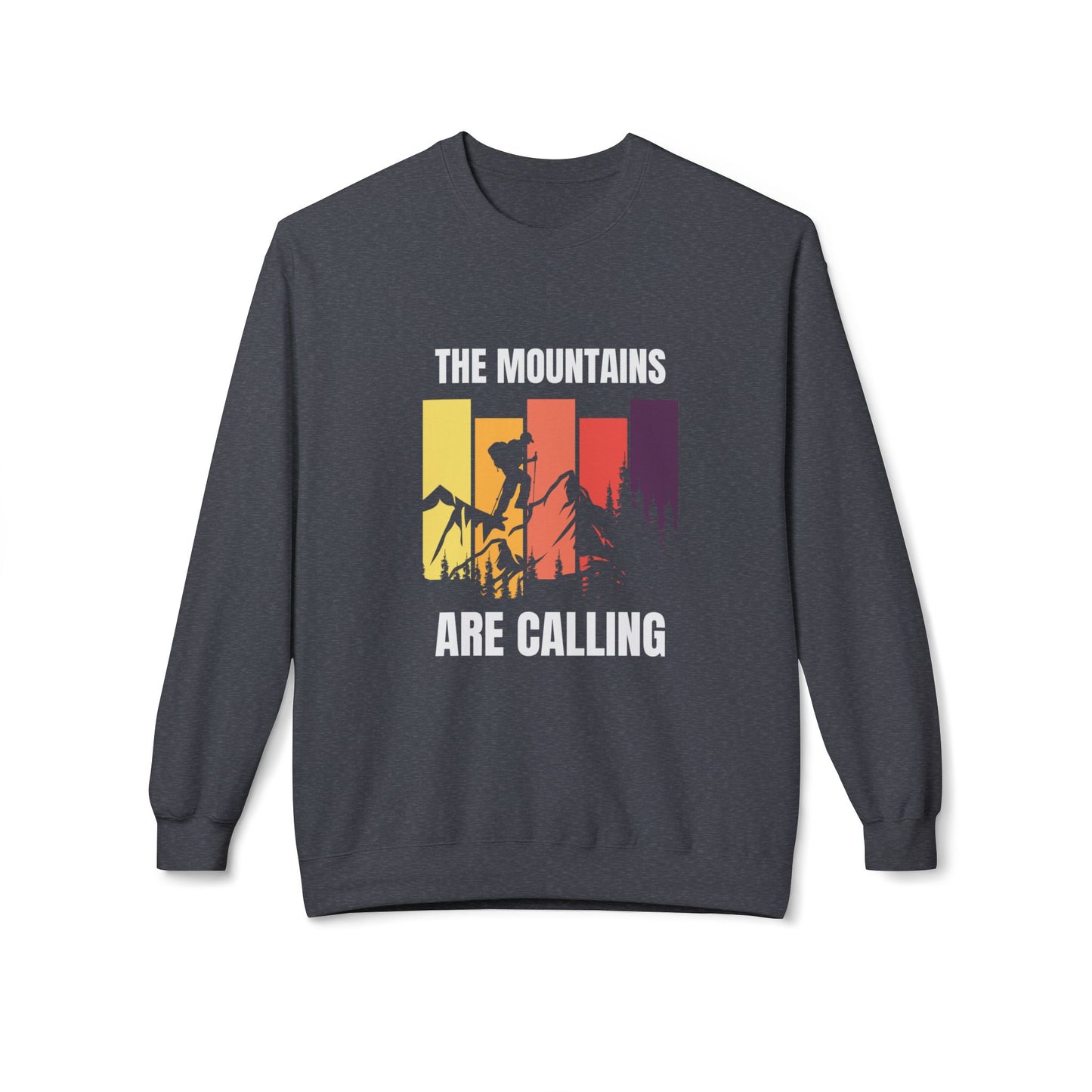 Mountains Are Calling - Unisex Midweight Softstyle Fleece Crewneck Sweatshirt - 10617