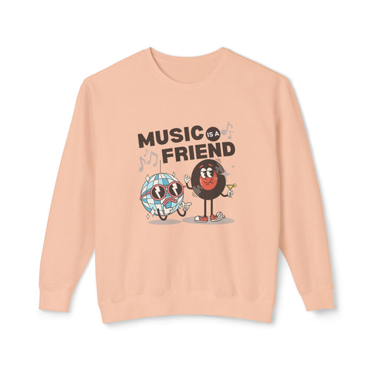 Music Friend - Unisex Lightweight Crewneck Sweatshirt - 10605