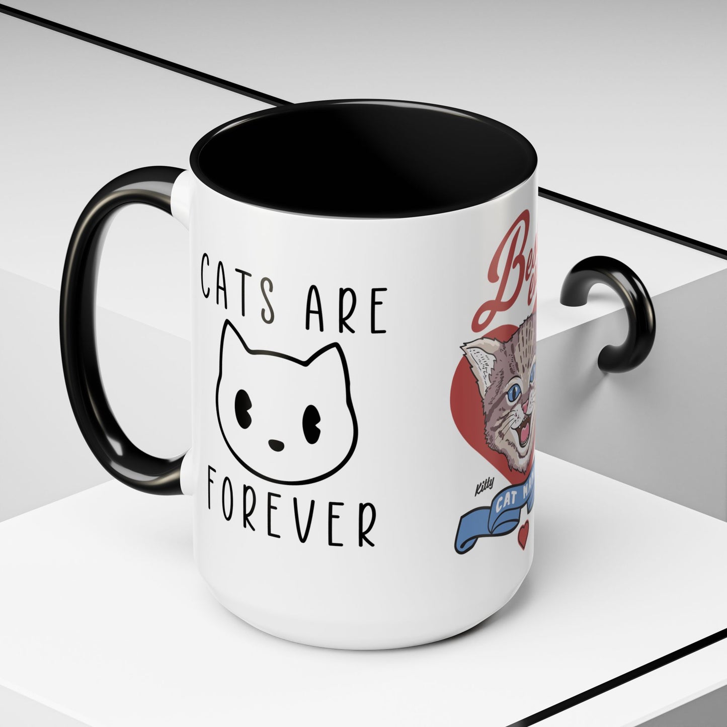 Best Ever Cat Mama - Accent Coffee Mug (11, 15oz)