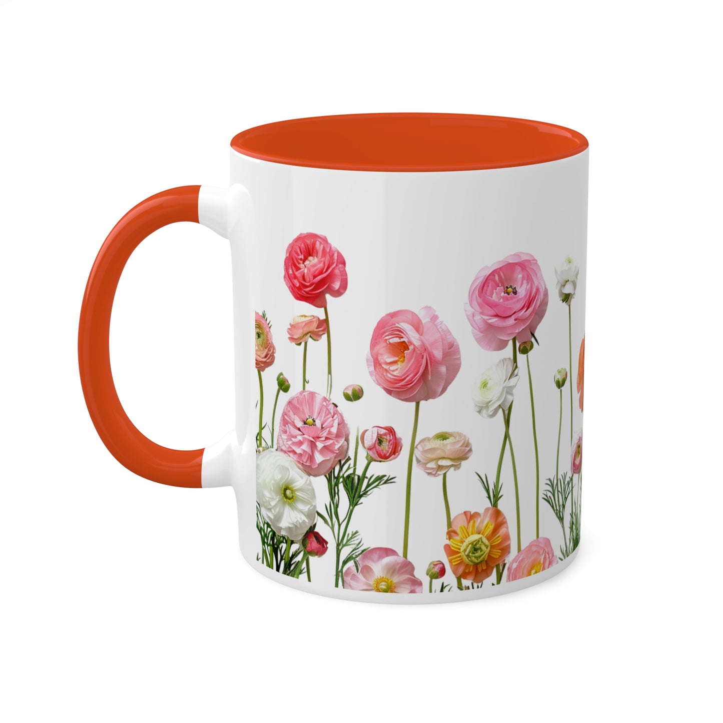 Vibrant Pink and Orange Petals - Colorful Mugs, 11oz