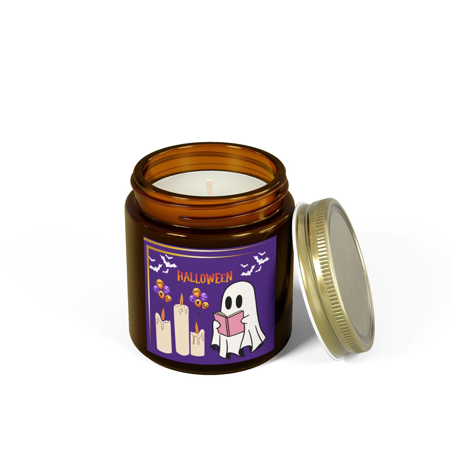 Halloween - Scented Coconut Apricot Candles (4oz, 9oz)