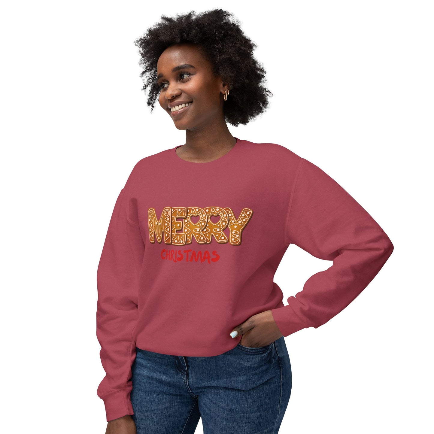 Merry Christmas - Unisex Lightweight Crewneck Sweatshirt