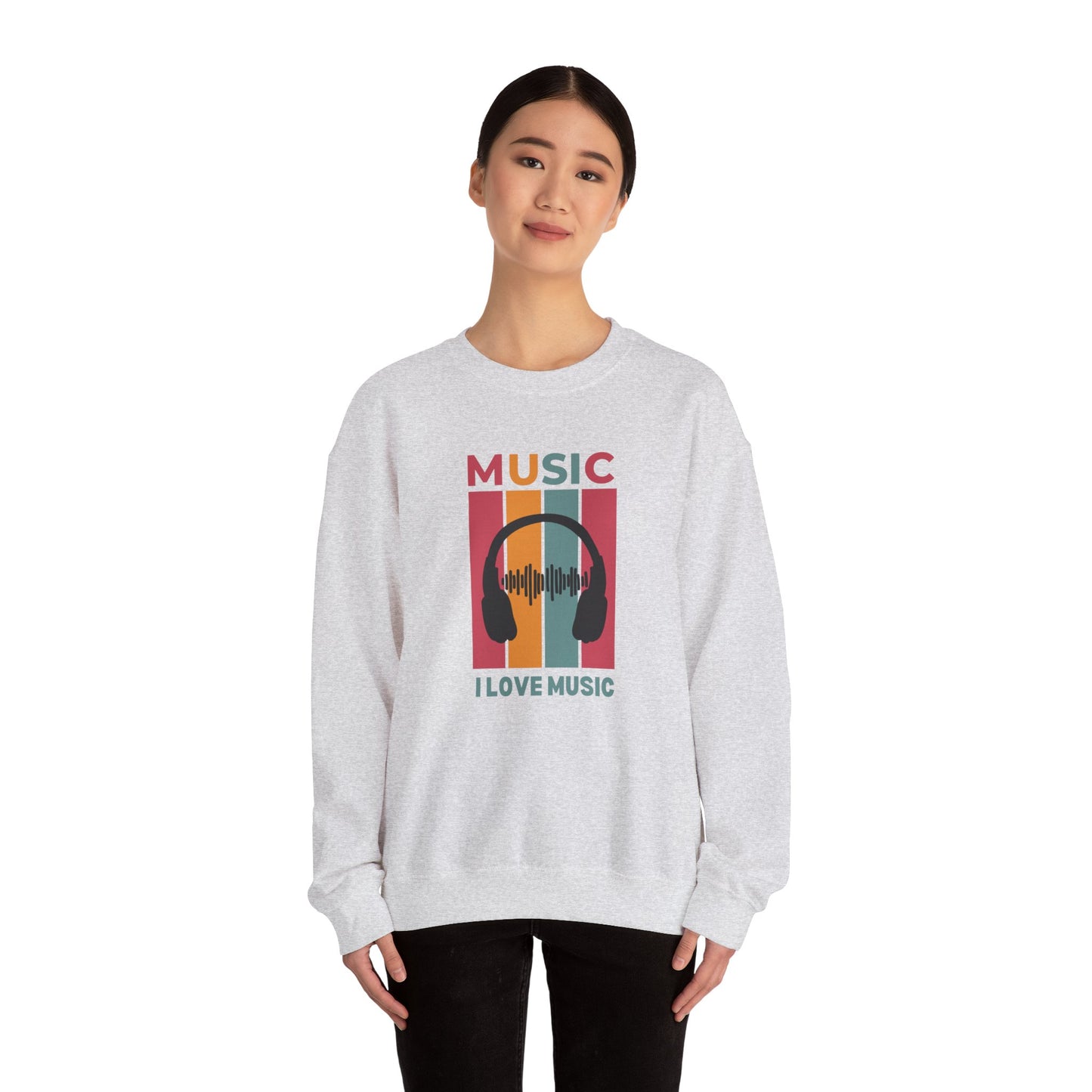 I Love Music - Unisex Heavy Blend™ Crewneck Sweatshirt - 10599