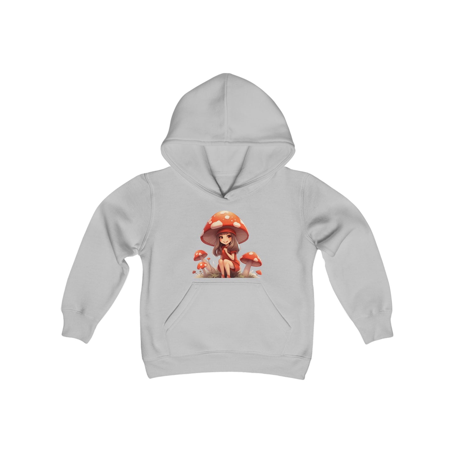 Mushroom Magic, All Day Long  - Youth Heavy Blend Hooded Sweatshirt